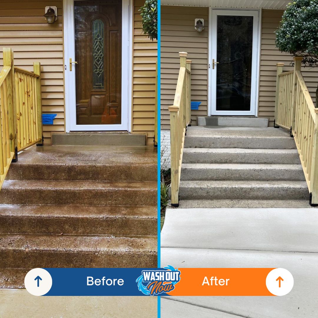 Roof soft washing before and after &mdash; Manassas, VA